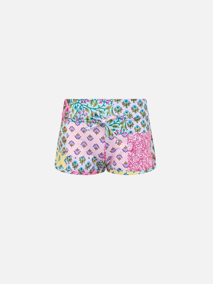 Girl Beach Shorts Coco With Flower Print Pant
