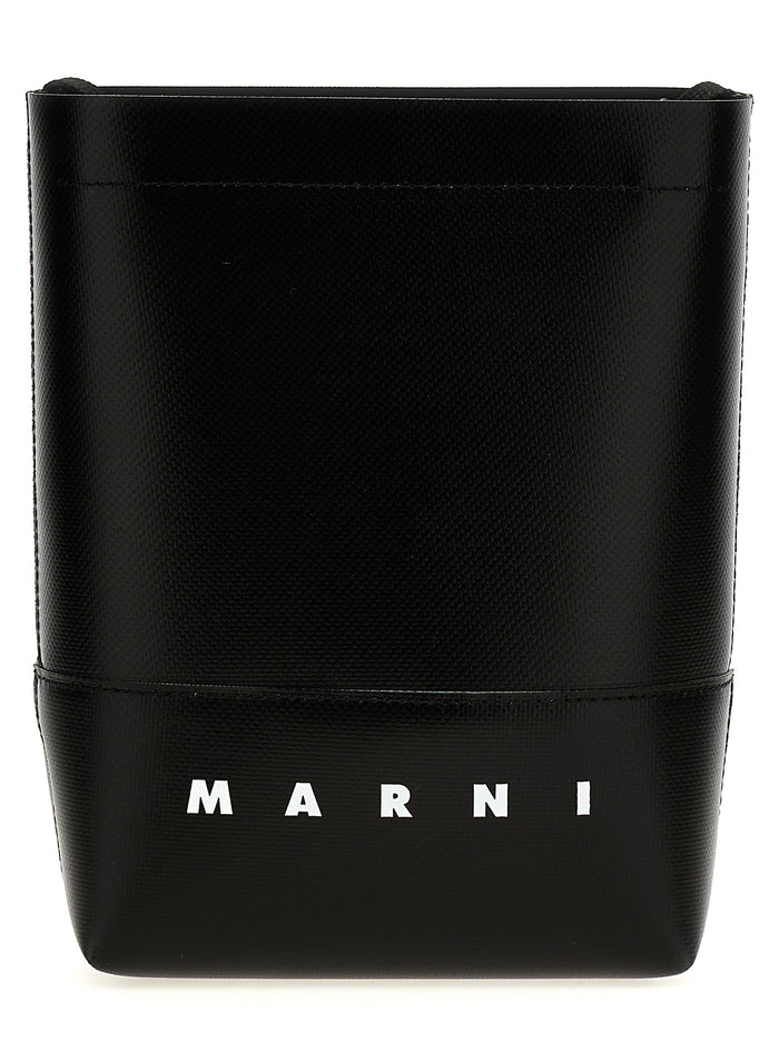 Logo shoulder strap Black Polyurethane Crossbody Bags