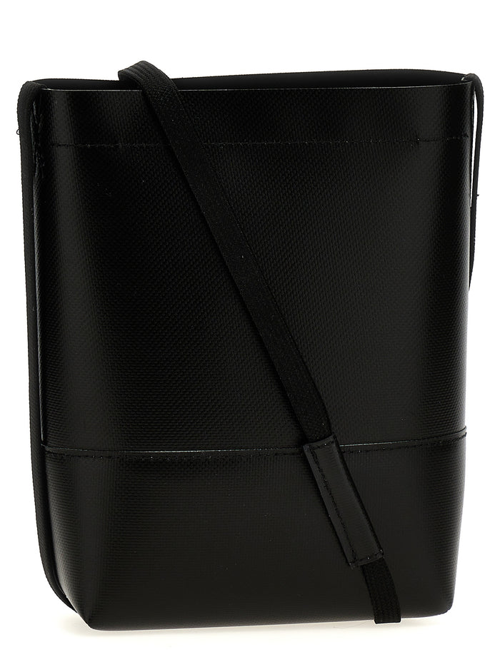 Logo shoulder strap Black Polyurethane Crossbody Bags