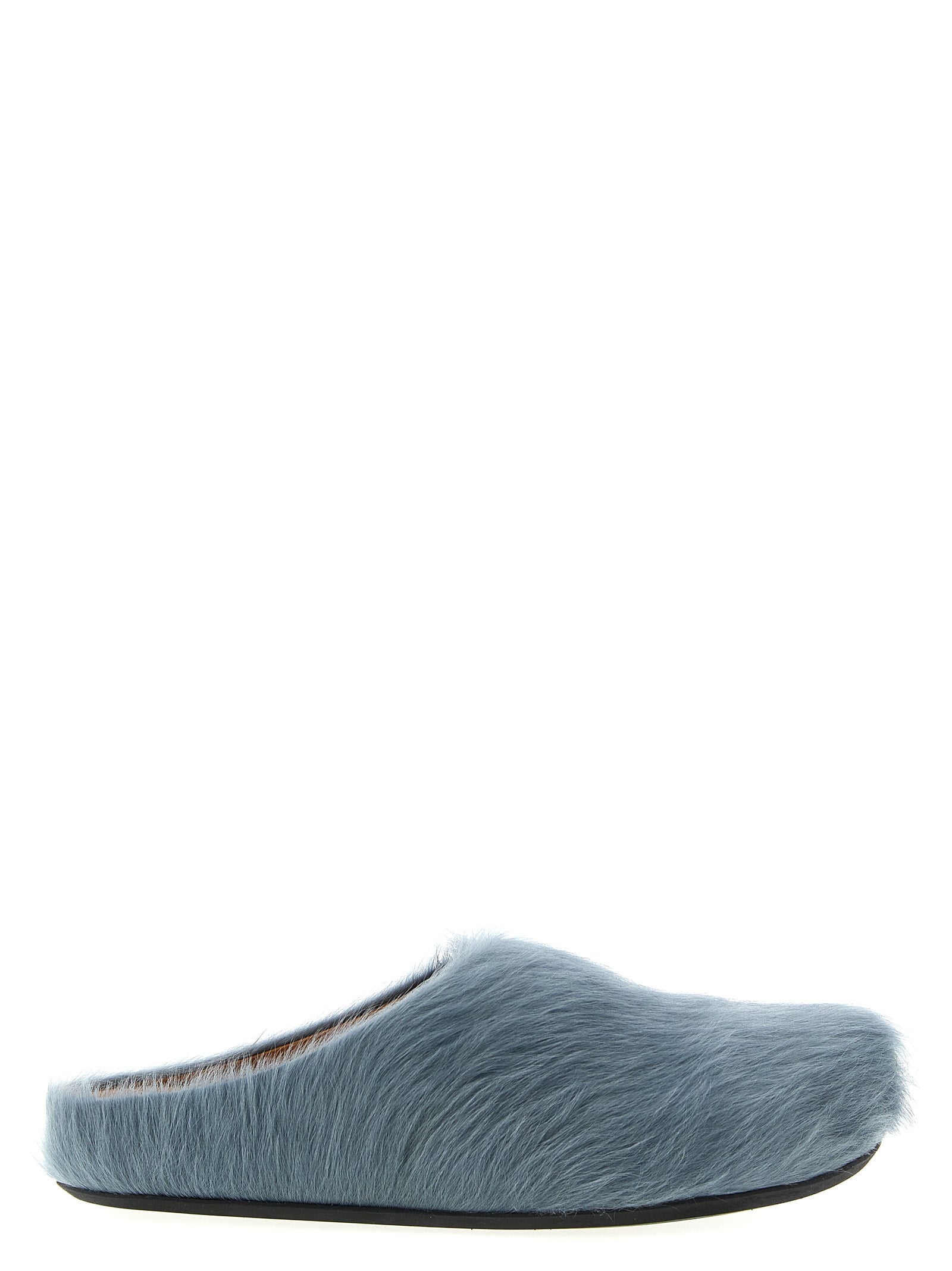 Fussbett sabots Light Blue Calfskin Leather (bos Taurus) Flat Shoes