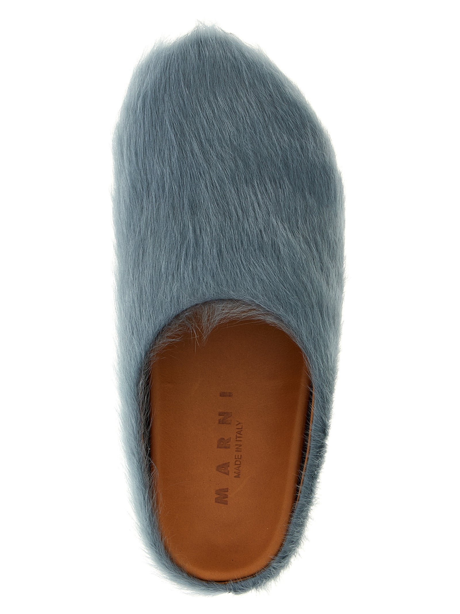 Fussbett sabots Light Blue Calfskin Leather (bos Taurus) Flat Shoes