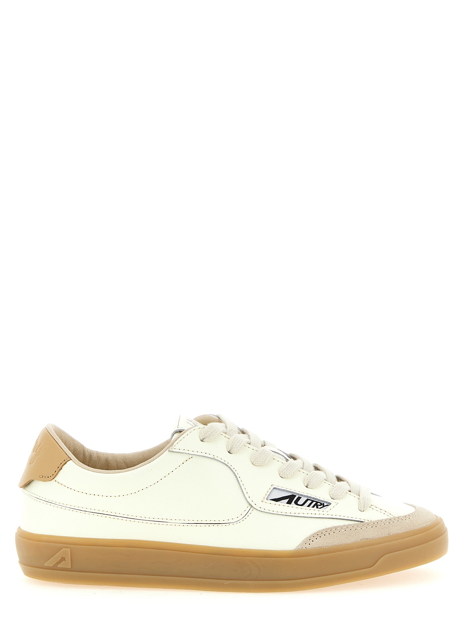 Windscape Low Sneakers Beige Cow Leather Nylon