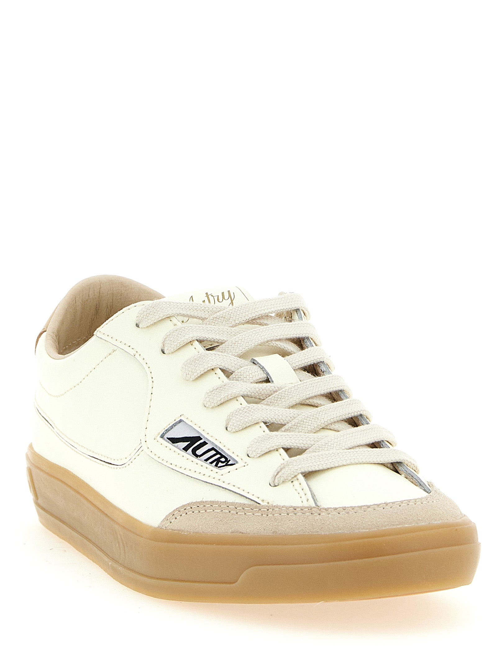 Windscape Low Sneakers Beige Cow Leather Nylon