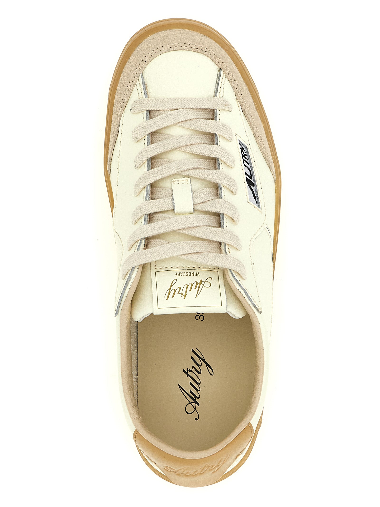 Windscape Low Sneakers Beige Cow Leather Nylon