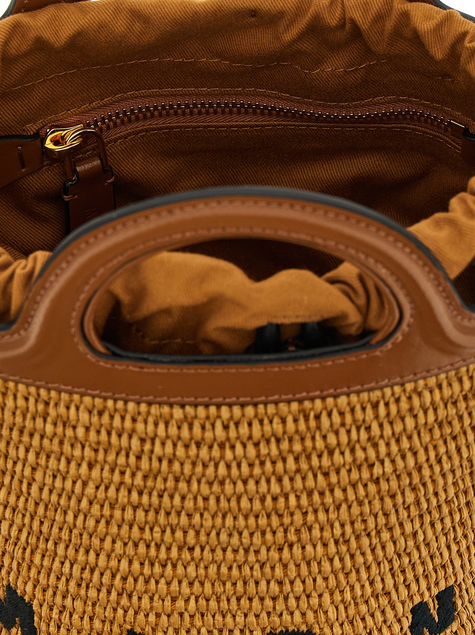 Small Tropicalia bucket bag Brown Cotton Polyamide Hand