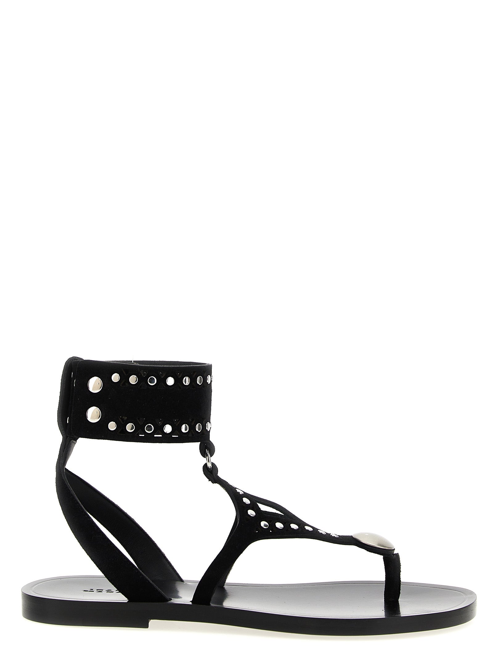 Edil sandals Black Calfskin Leather (bos Taurus)