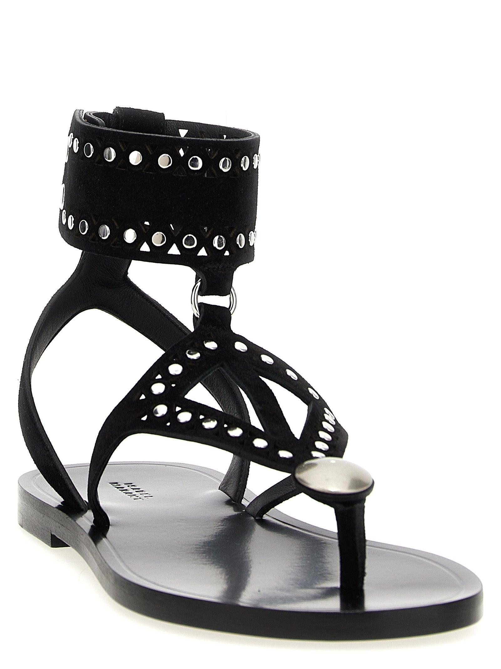 Edil sandals Black Calfskin Leather (bos Taurus)