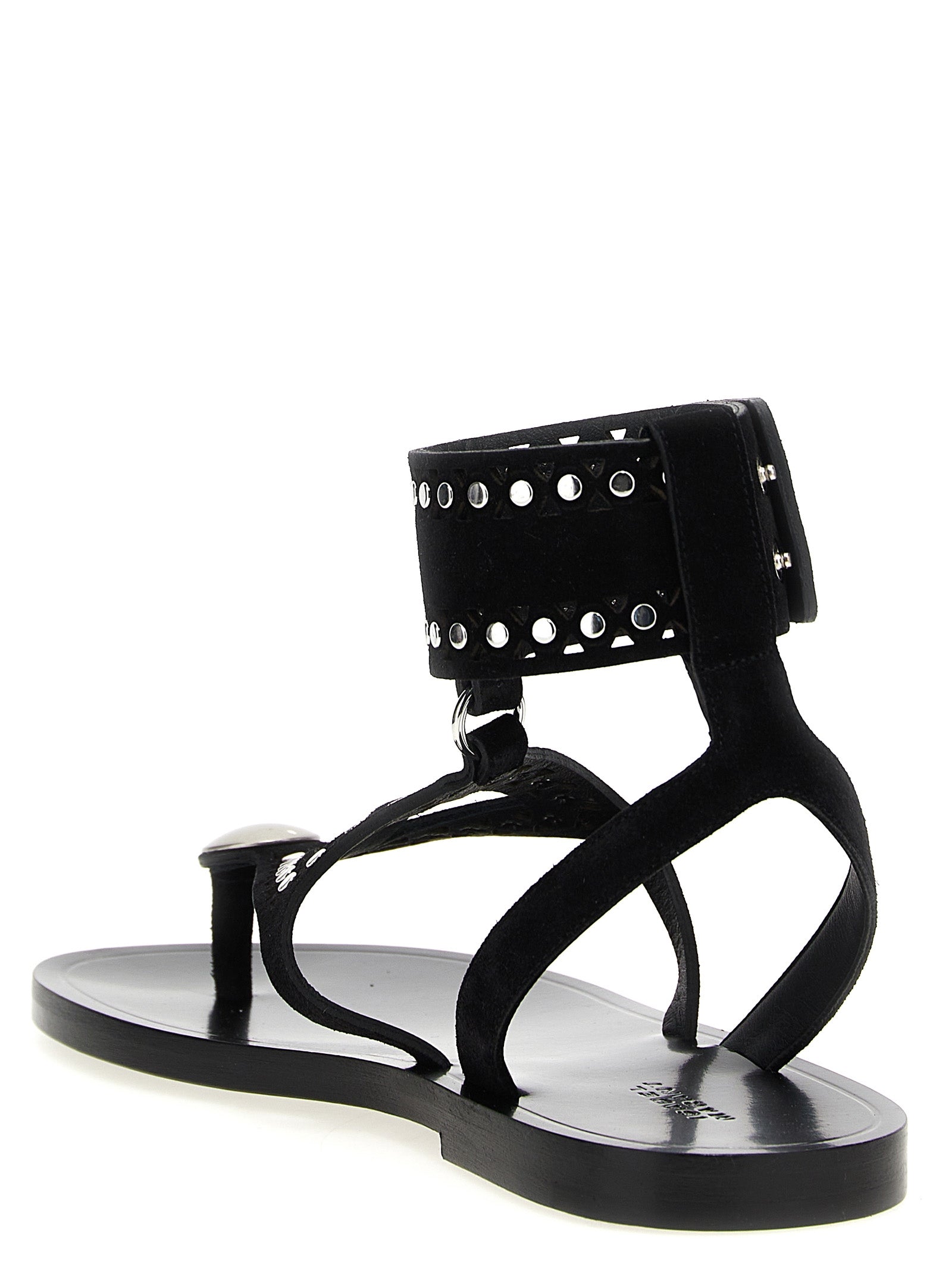 Edil sandals Black Calfskin Leather (bos Taurus)