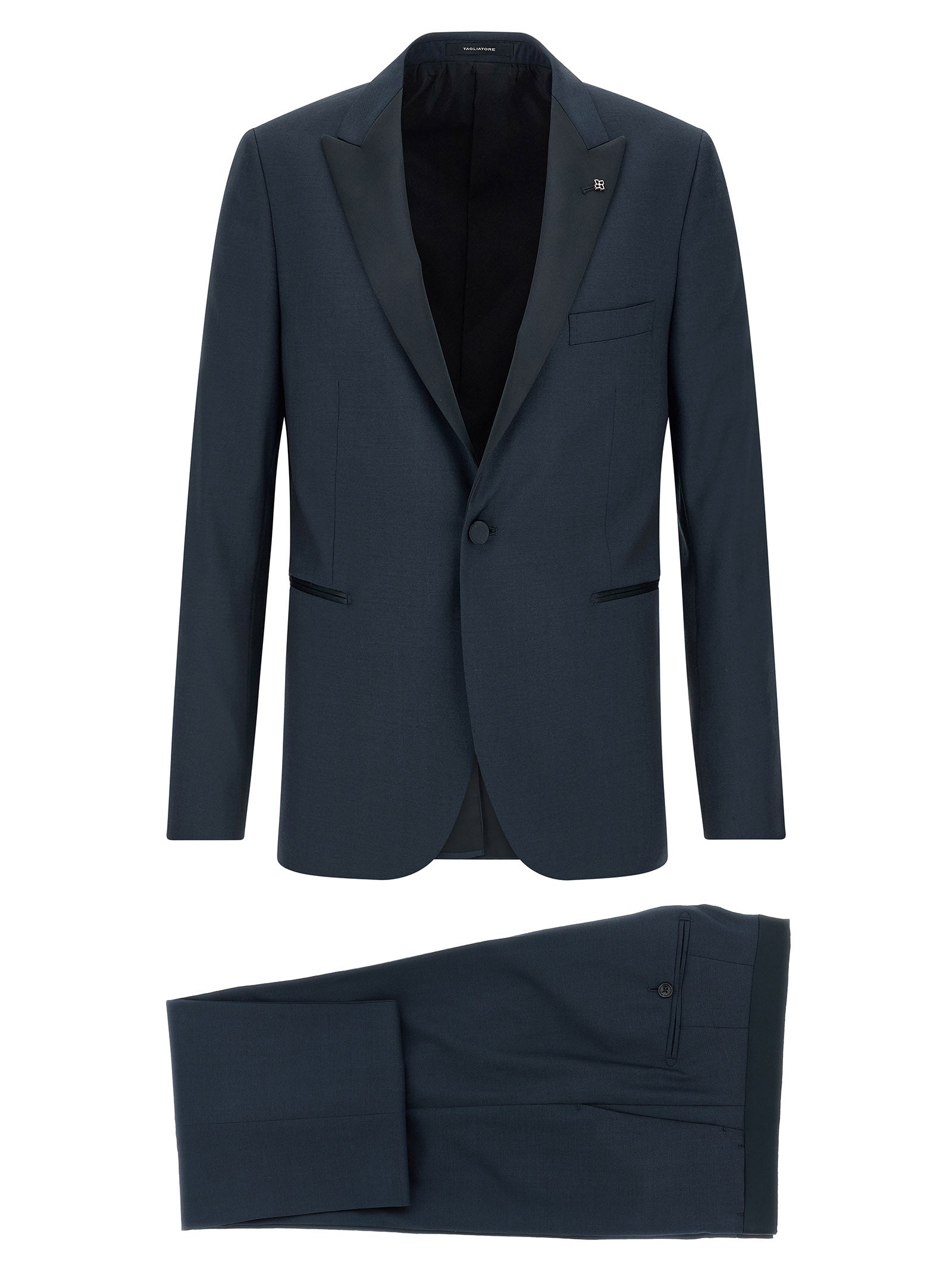 Tuxedo Dress Blue Virgin Wool Suits