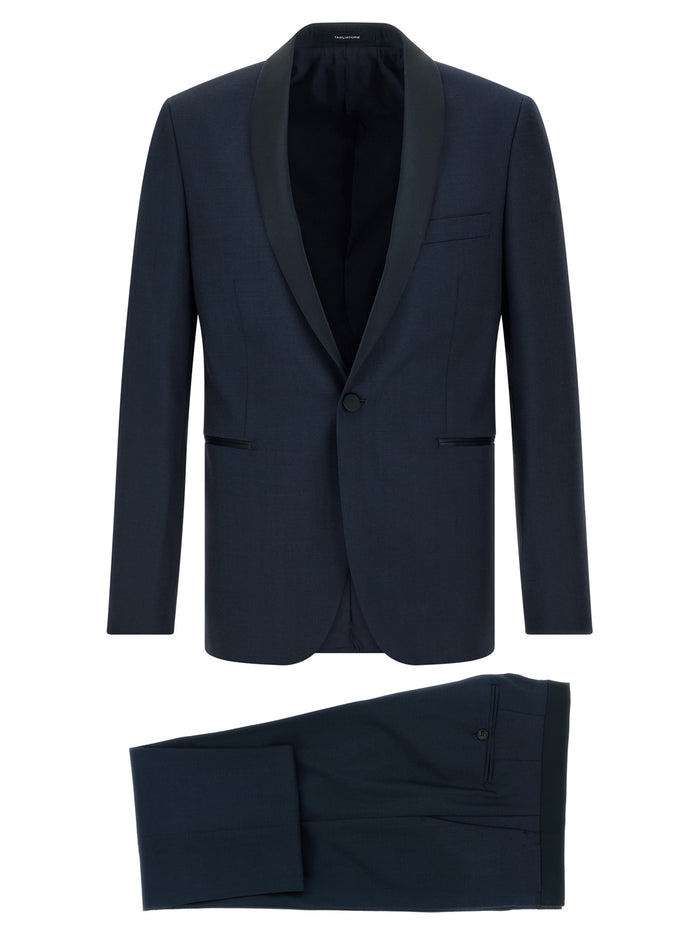 Tuxedo Dress Blue Virgin Wool Suits