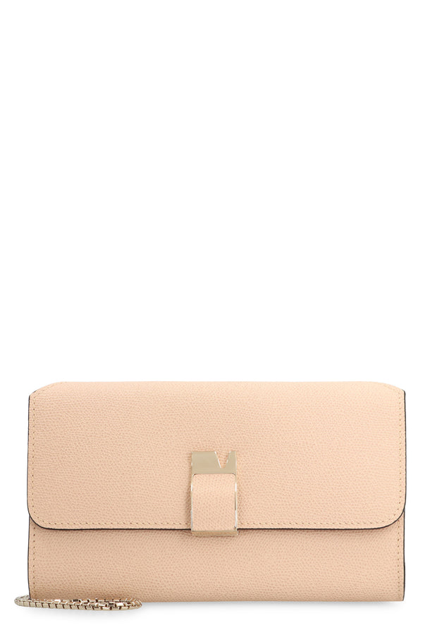Valextra Nolo Leather Clutch Pale Pink Calf Bags