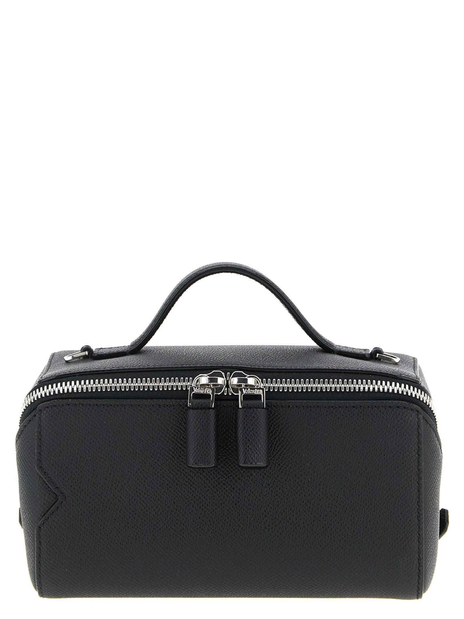 V-Line crossbody bag Black Calfskin Leather (bos Taurus)