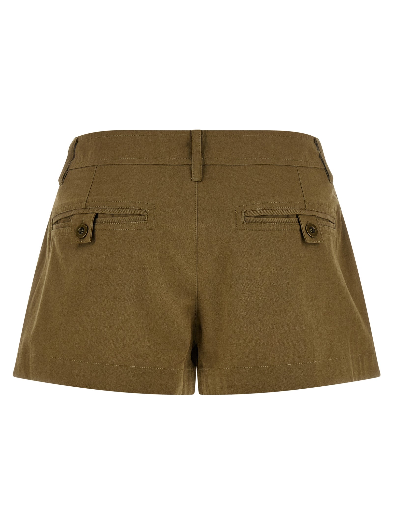 Barta Shorts Green Cotton Bermuda