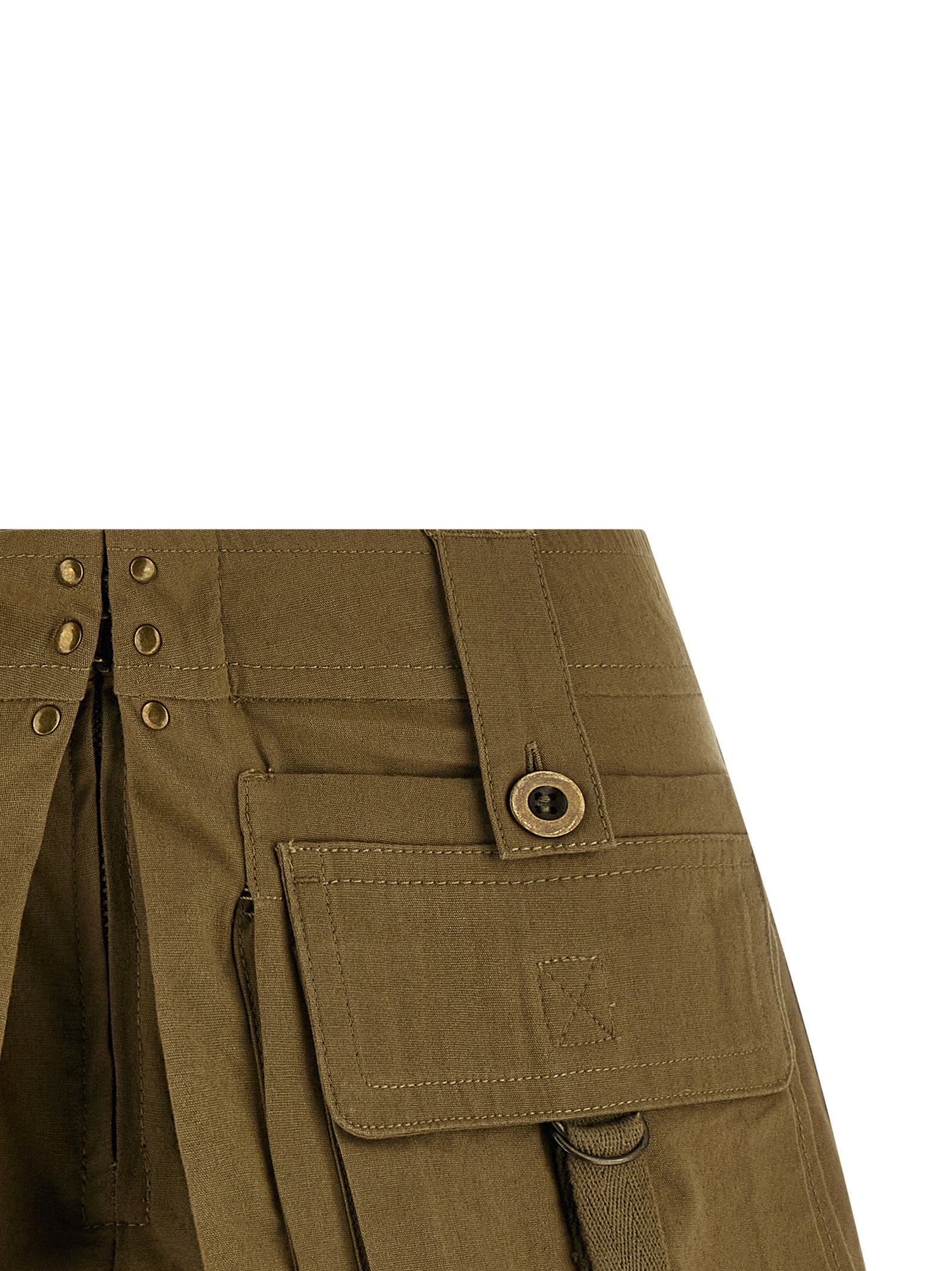 Barta Shorts Green Cotton Bermuda