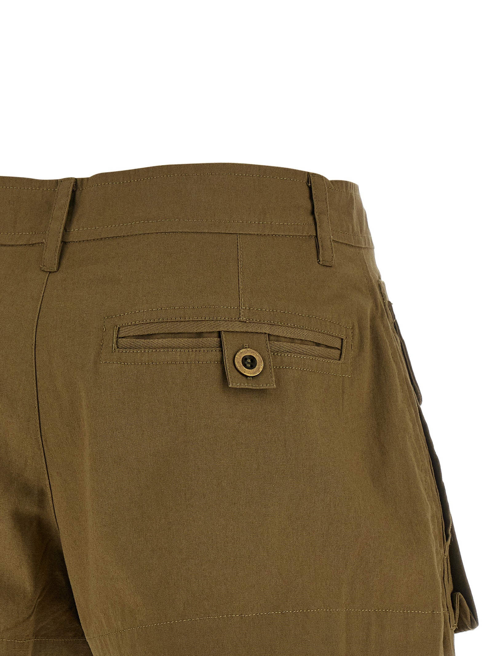 Barta Shorts Green Cotton Bermuda