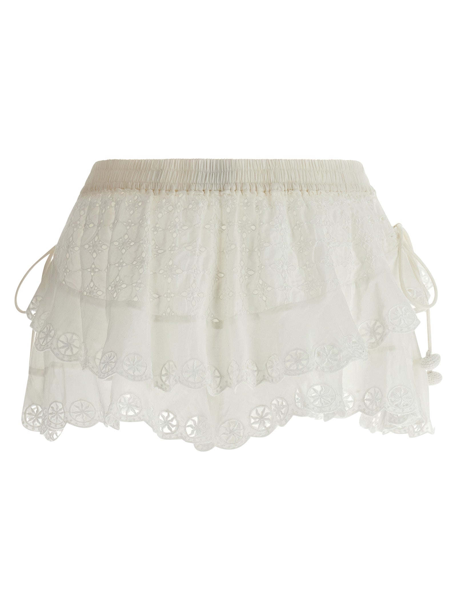 Neis Shorts White Cotton Bermuda
