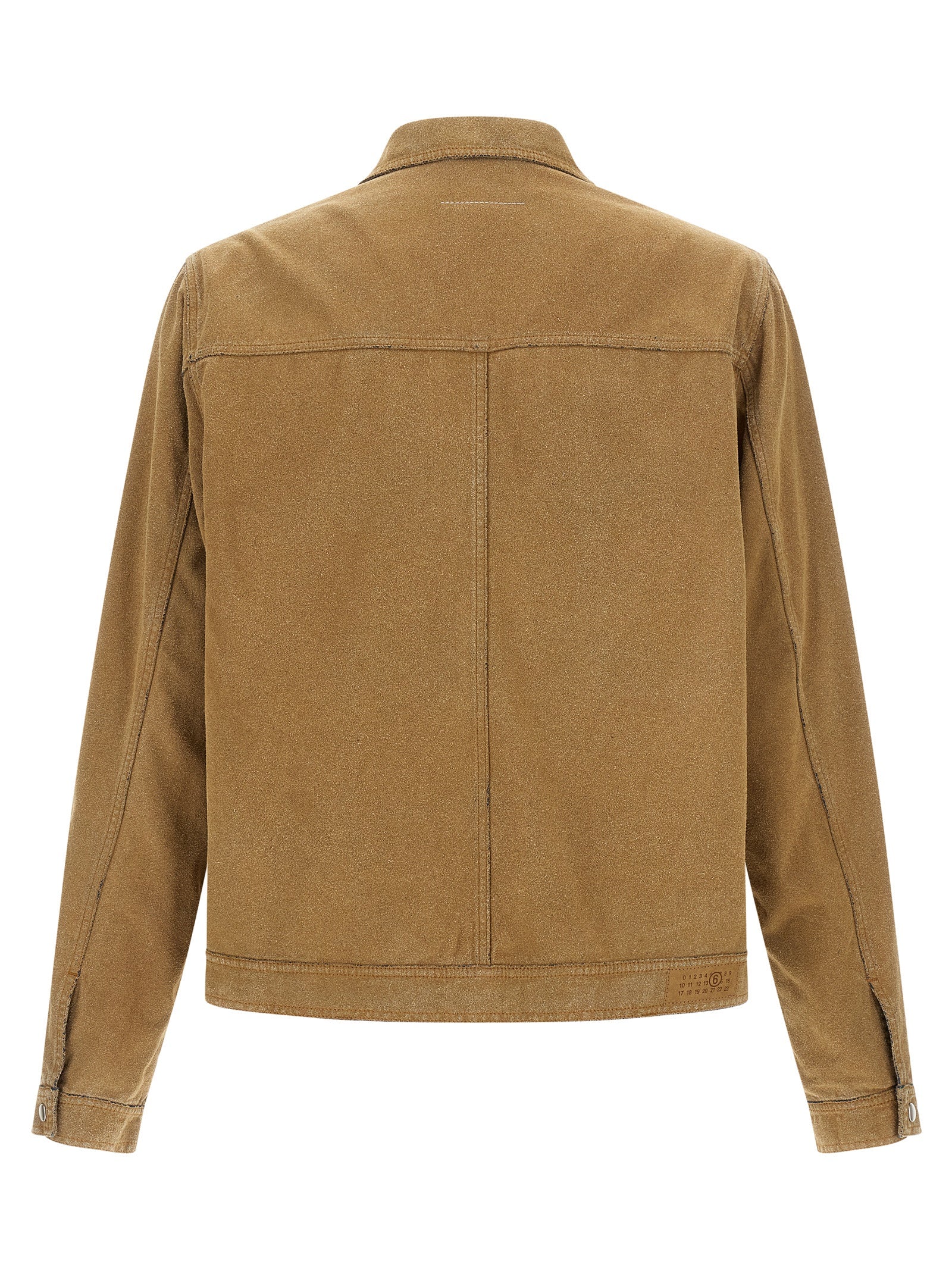 Trucker jacket Beige Cotton Down Jacket, Parka, Casual