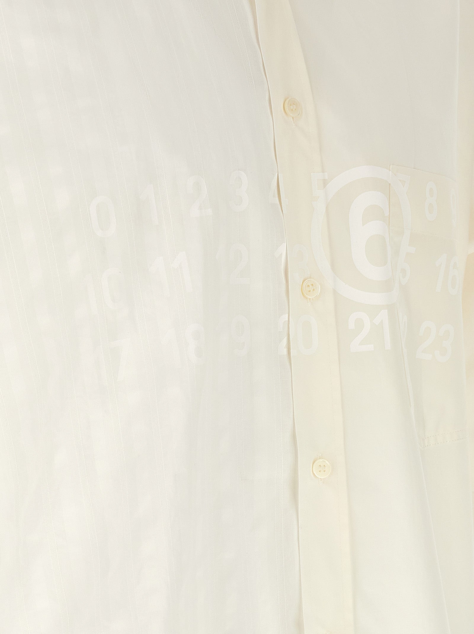 Bi-material shirt White Cotton Shirt, Blouse