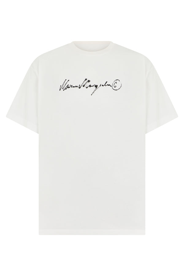 T-Shirt With Print Off White Cotton T-shirts