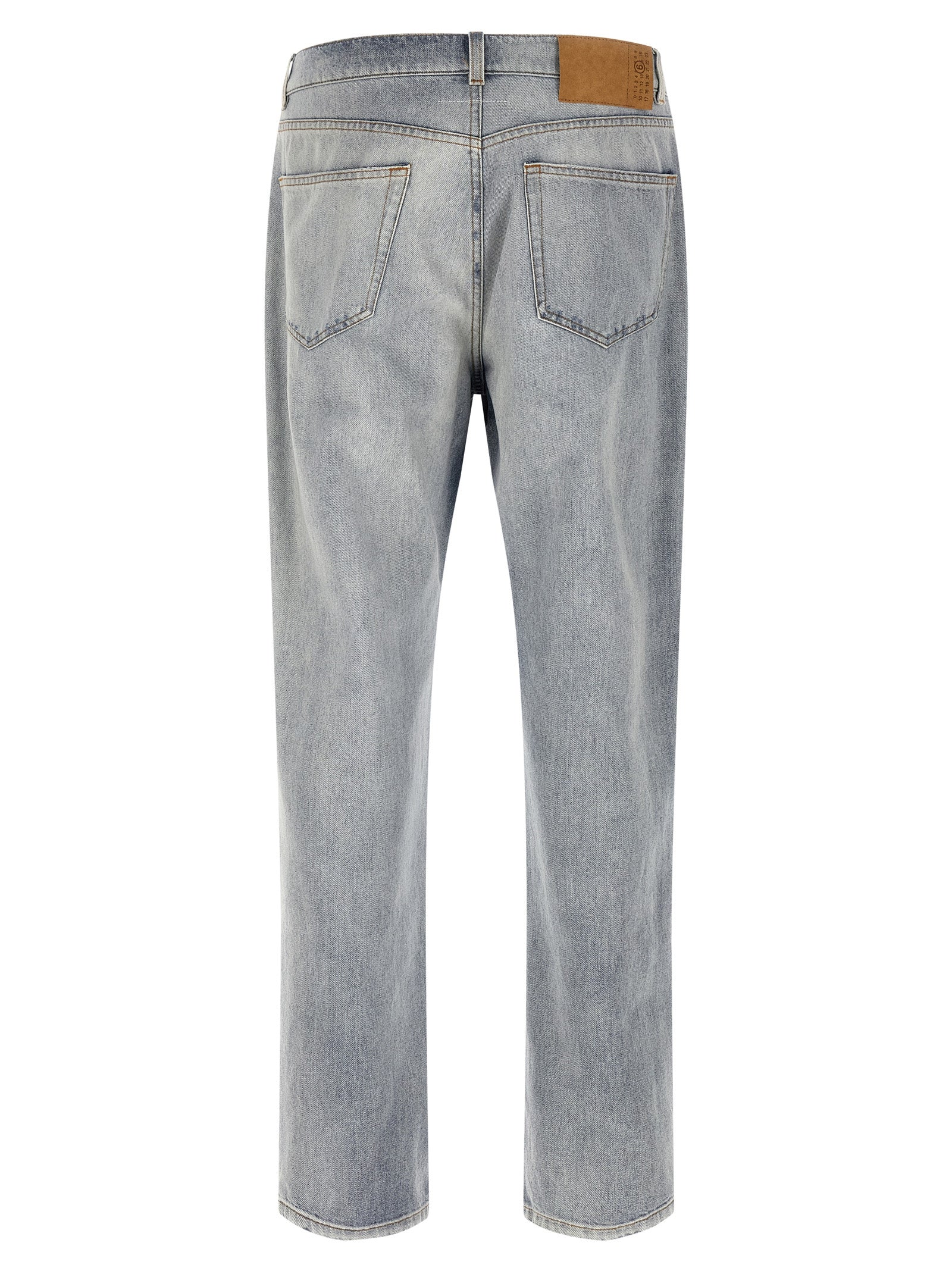 Used effect jeans Light Blue Cotton