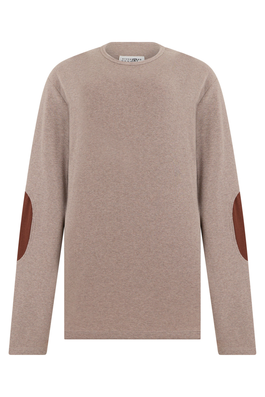 Ribbed Sweater Taupe Cotton Sweatshirts
