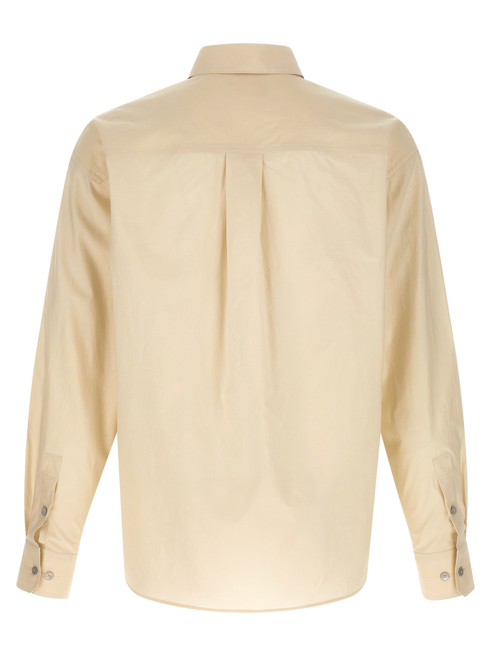 Regular Shirt Beige Cotton Shirt, Blouse