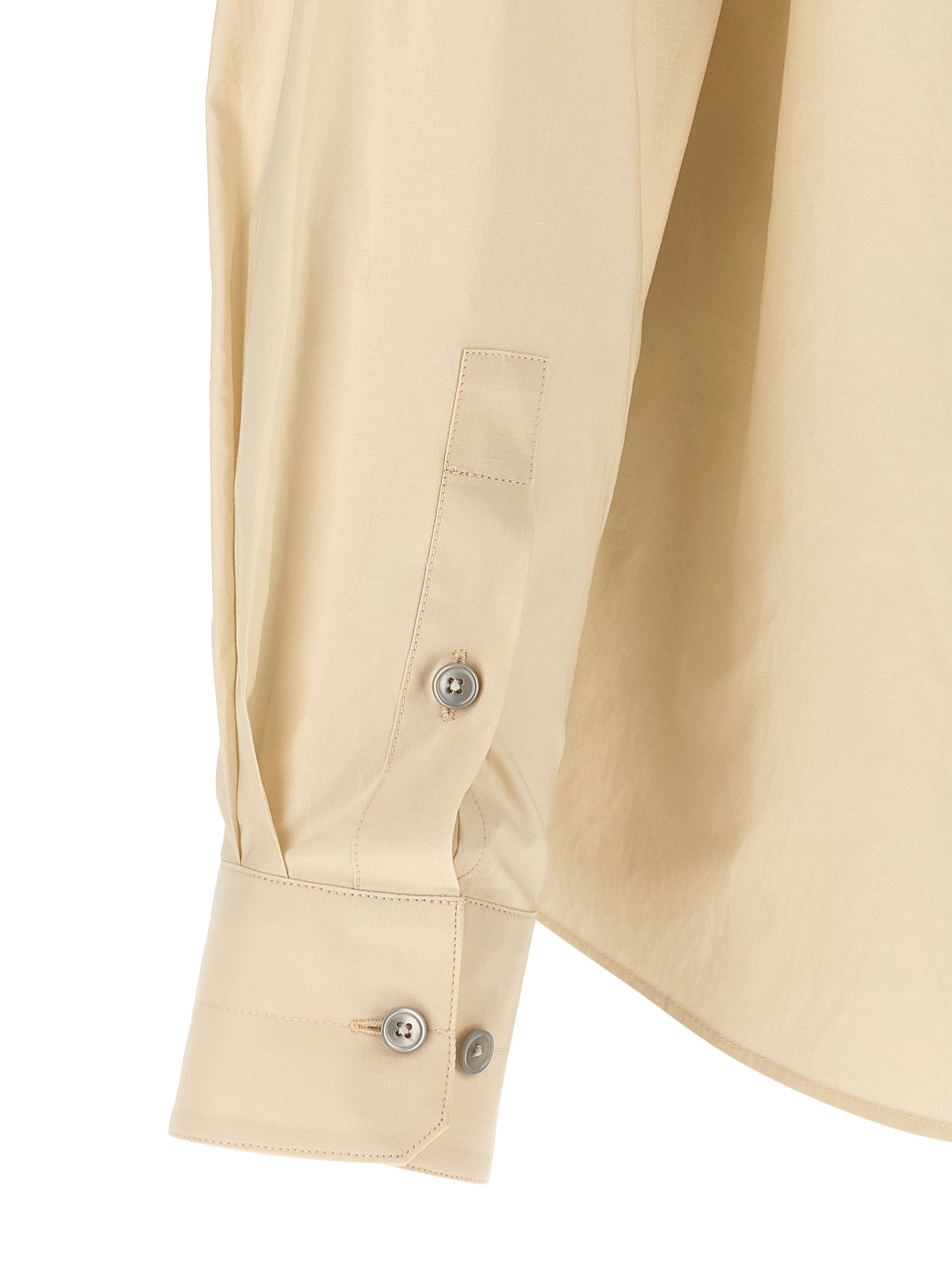 Regular Shirt Beige Cotton Shirt, Blouse