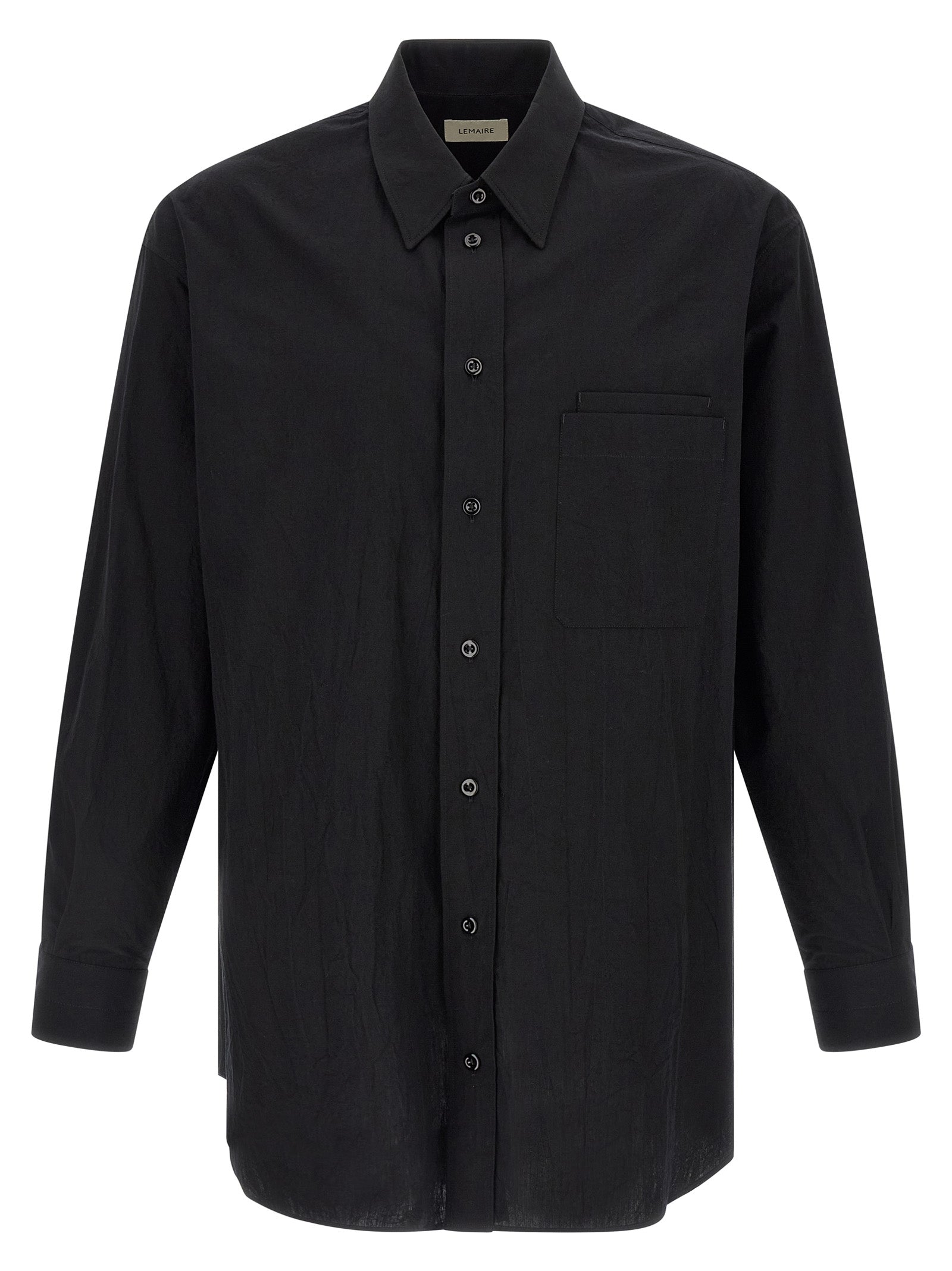 Two Pocket Shirt Black Cotton Shirt, Blouse