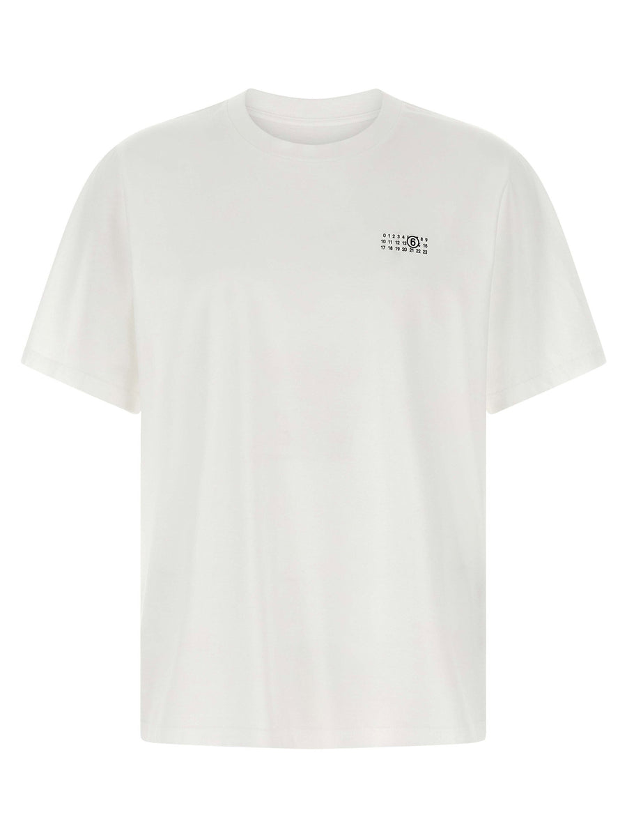 Mm6 Maison Margiela Logo-Printed Cotton T-shirt — White