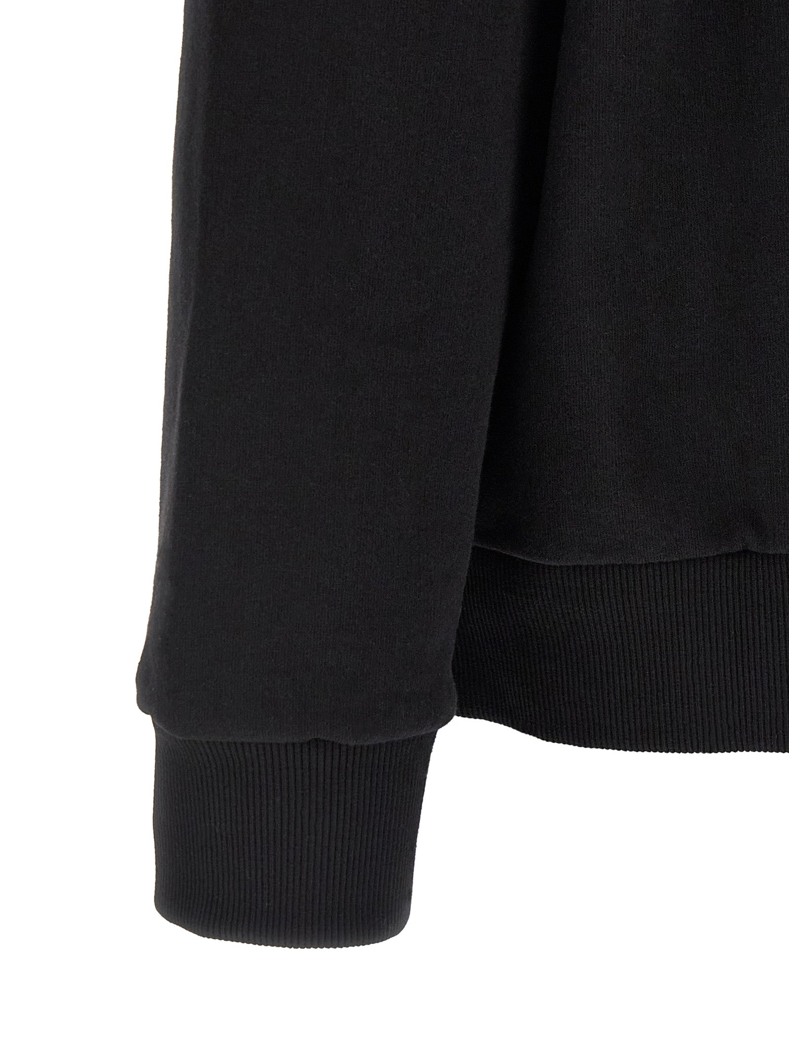 Hoodie Black Cotton Sweatshirt