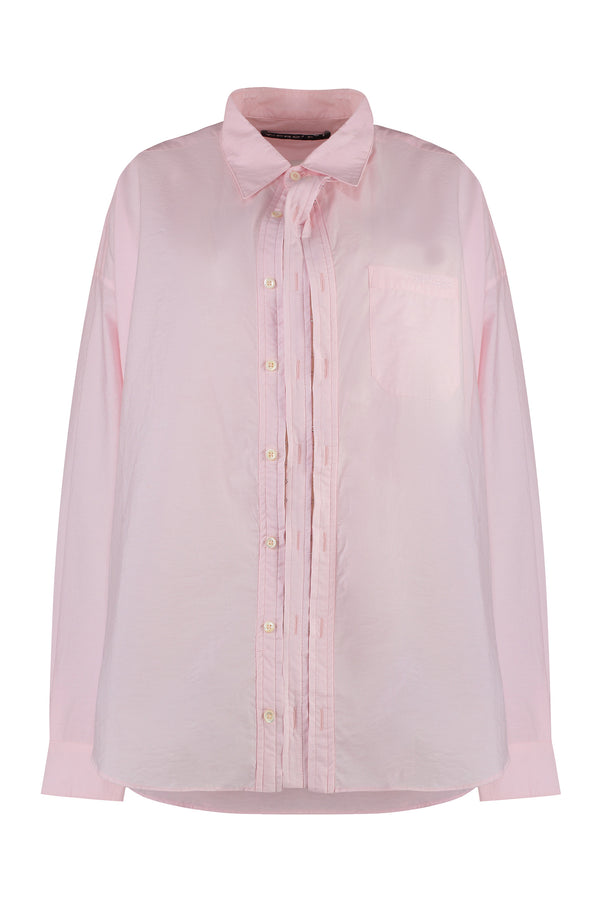 Pink Stretch Cotton Shirt Polyamide