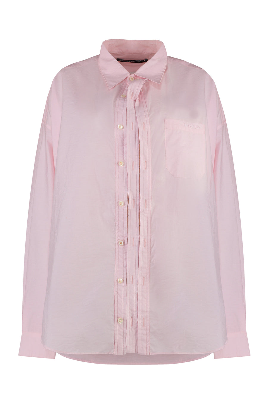 Pink Stretch Cotton Shirt Polyamide