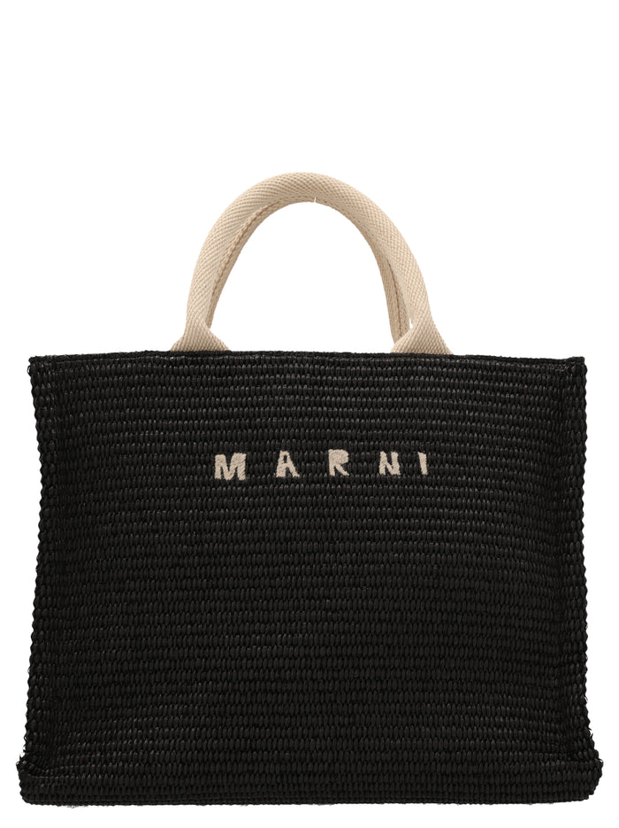 Mini Tote shopping bag Black Cotton Polyamide