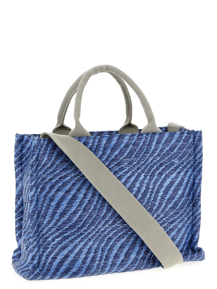 Raffia handbag Blue Polyamide Hand Bags