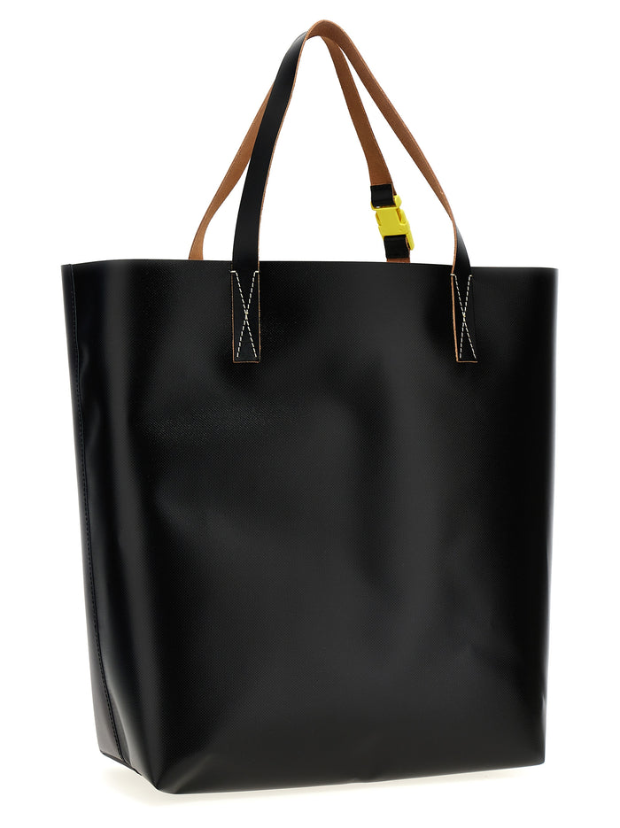 Logo shopping bag White/black Polyurethane Tote