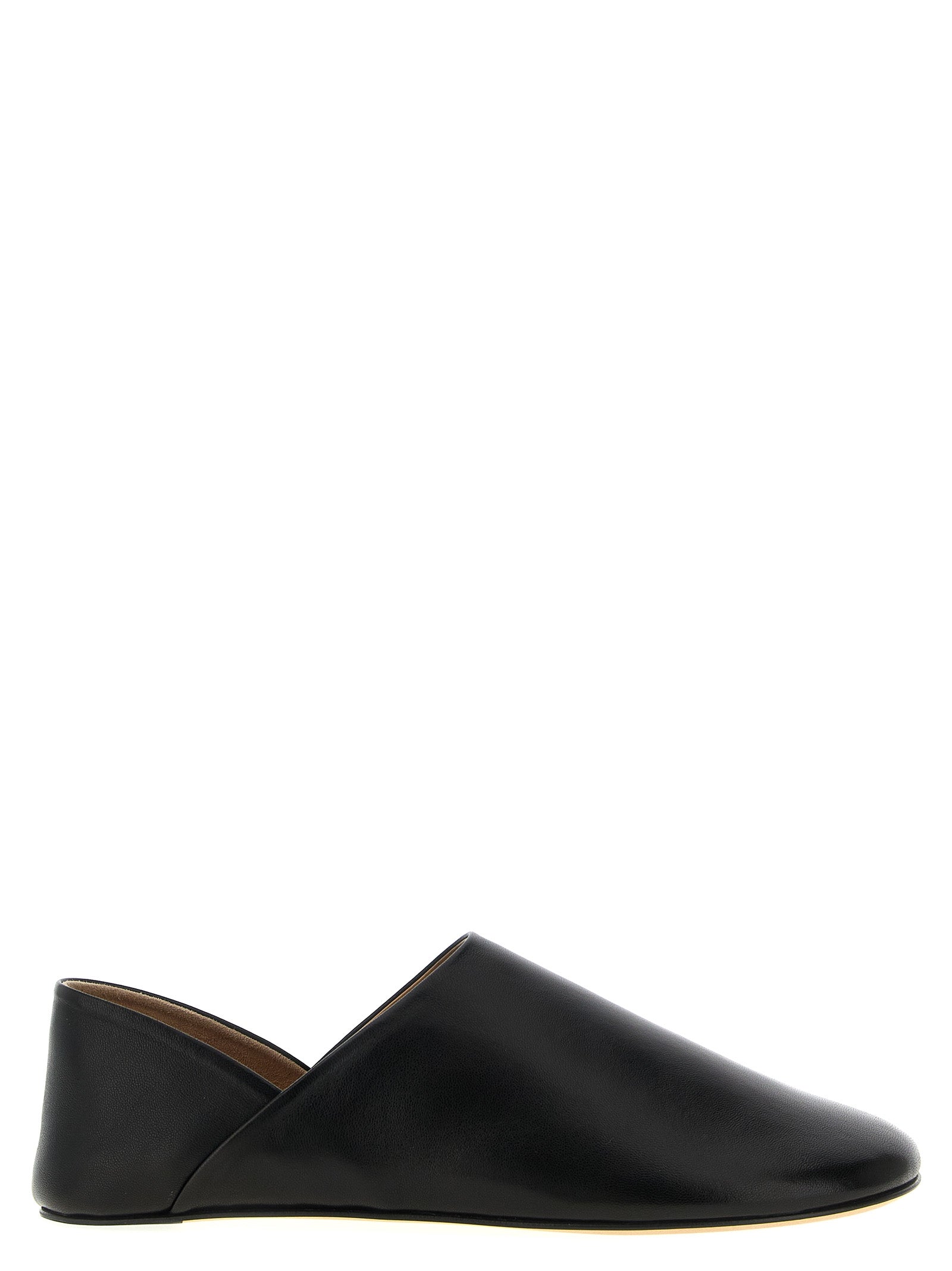 Babouche mules Black Lamb Leather (ovis Aries) Flat Shoes