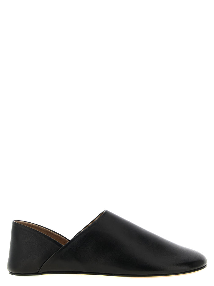 Babouche mules Black Lamb Leather (ovis Aries) Flat Shoes