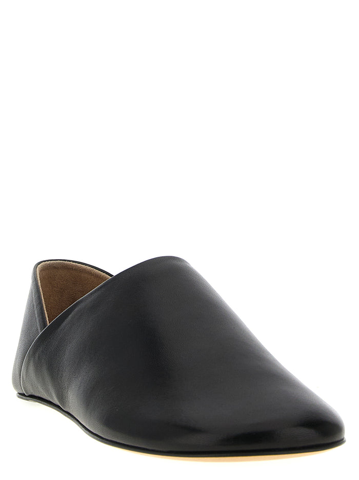 Babouche mules Black Lamb Leather (ovis Aries) Flat Shoes