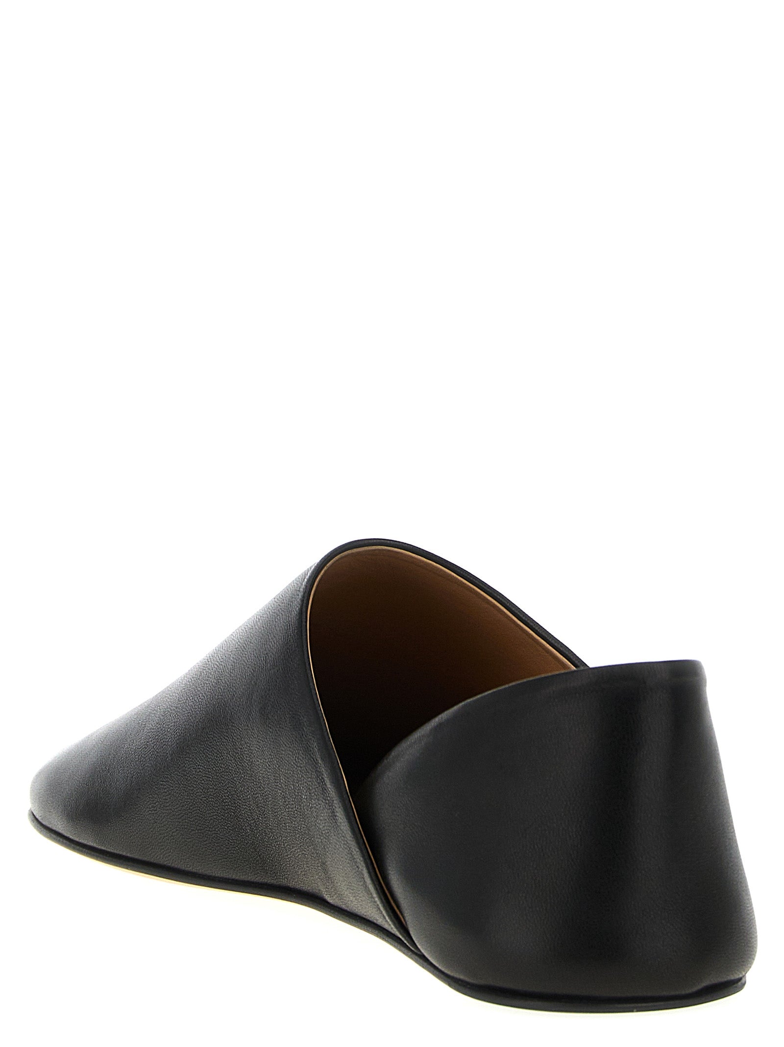 Babouche mules Black Lamb Leather (ovis Aries) Flat Shoes