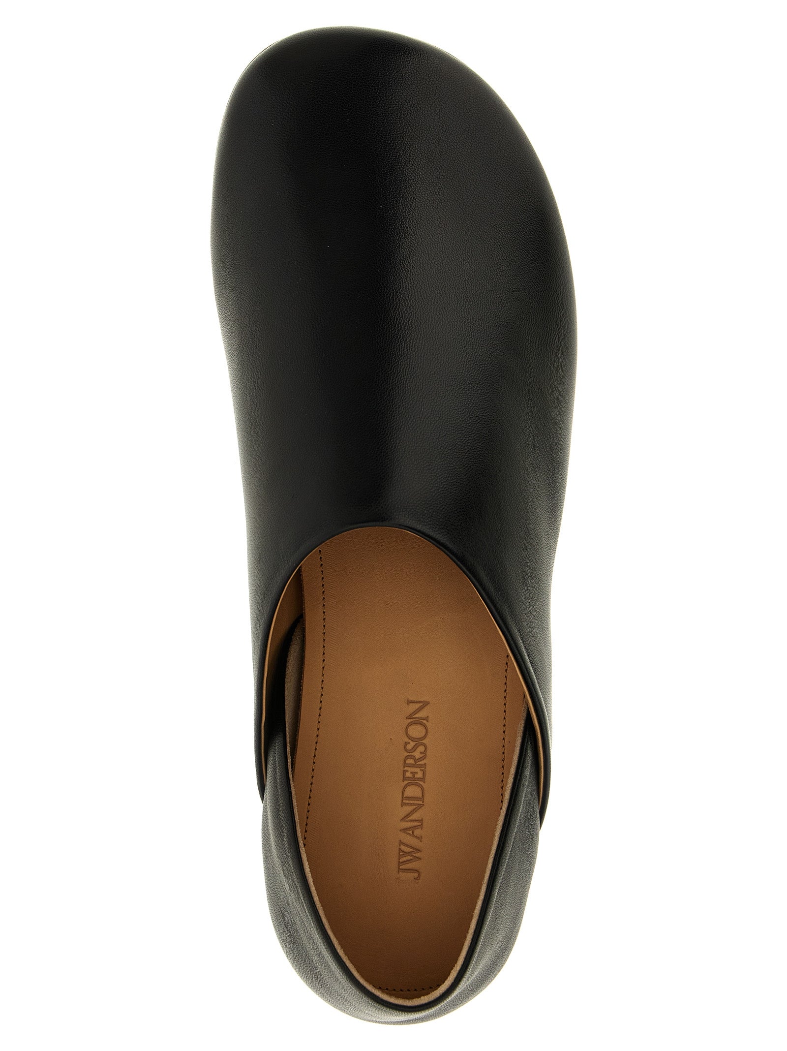Babouche mules Black Lamb Leather (ovis Aries) Flat Shoes
