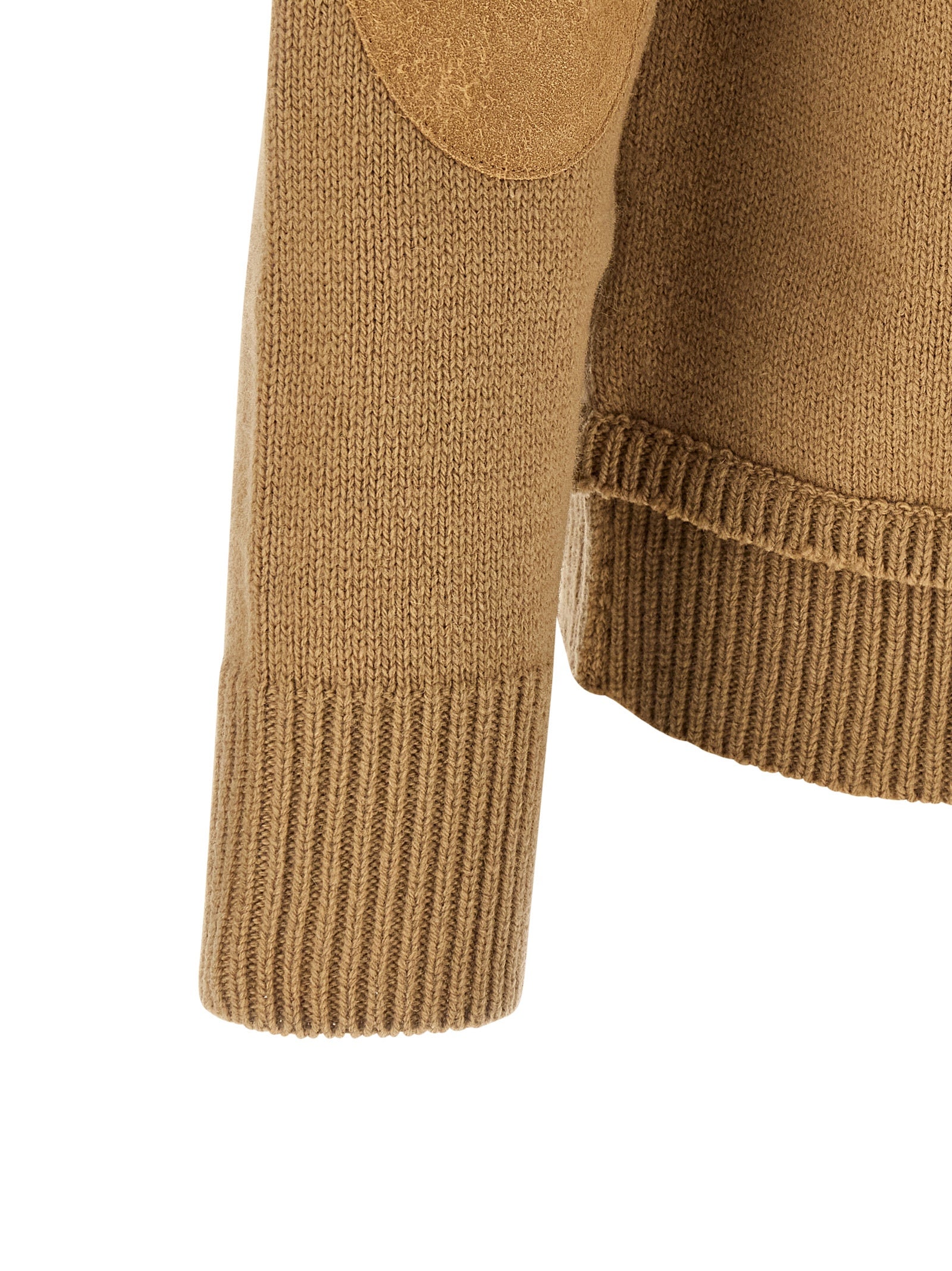 Patch sweater Beige Sweater, Cardigans