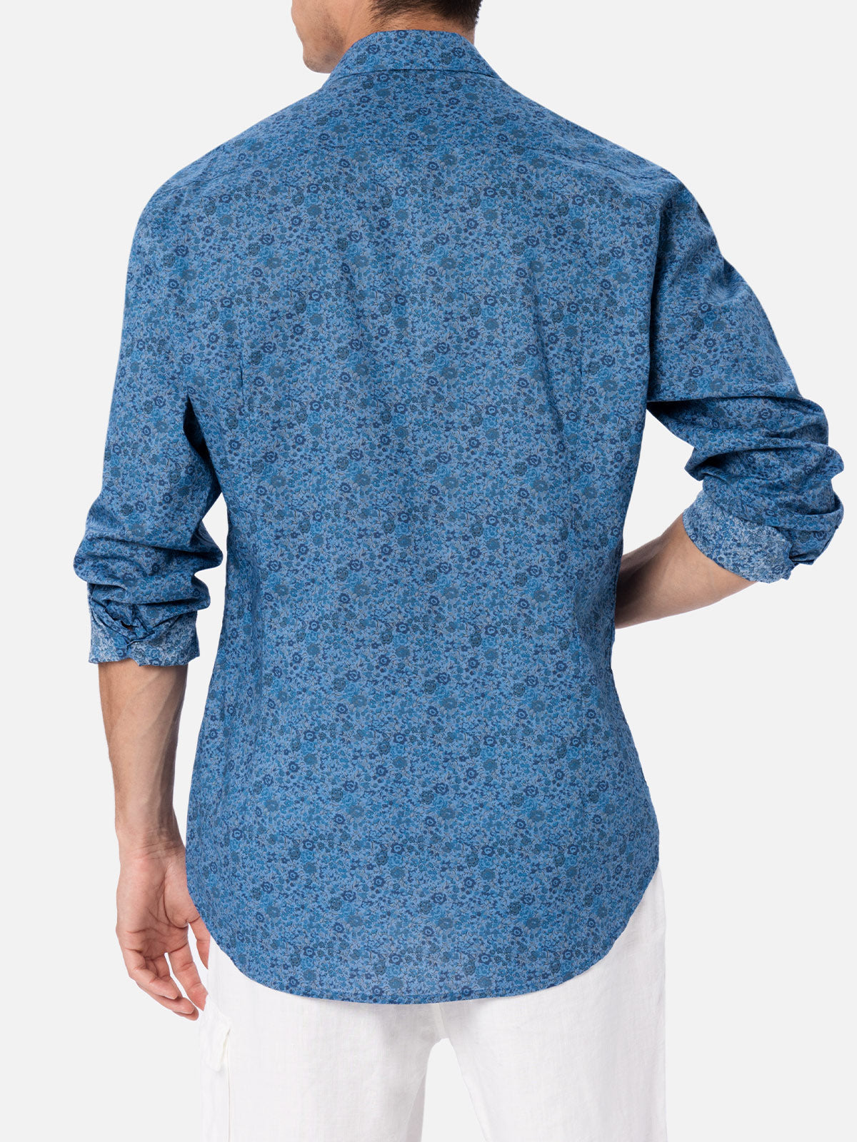 Man Emma & Georgina Muslin Cotton Shirt Sikelia | Made With Liberty Fabric Blue