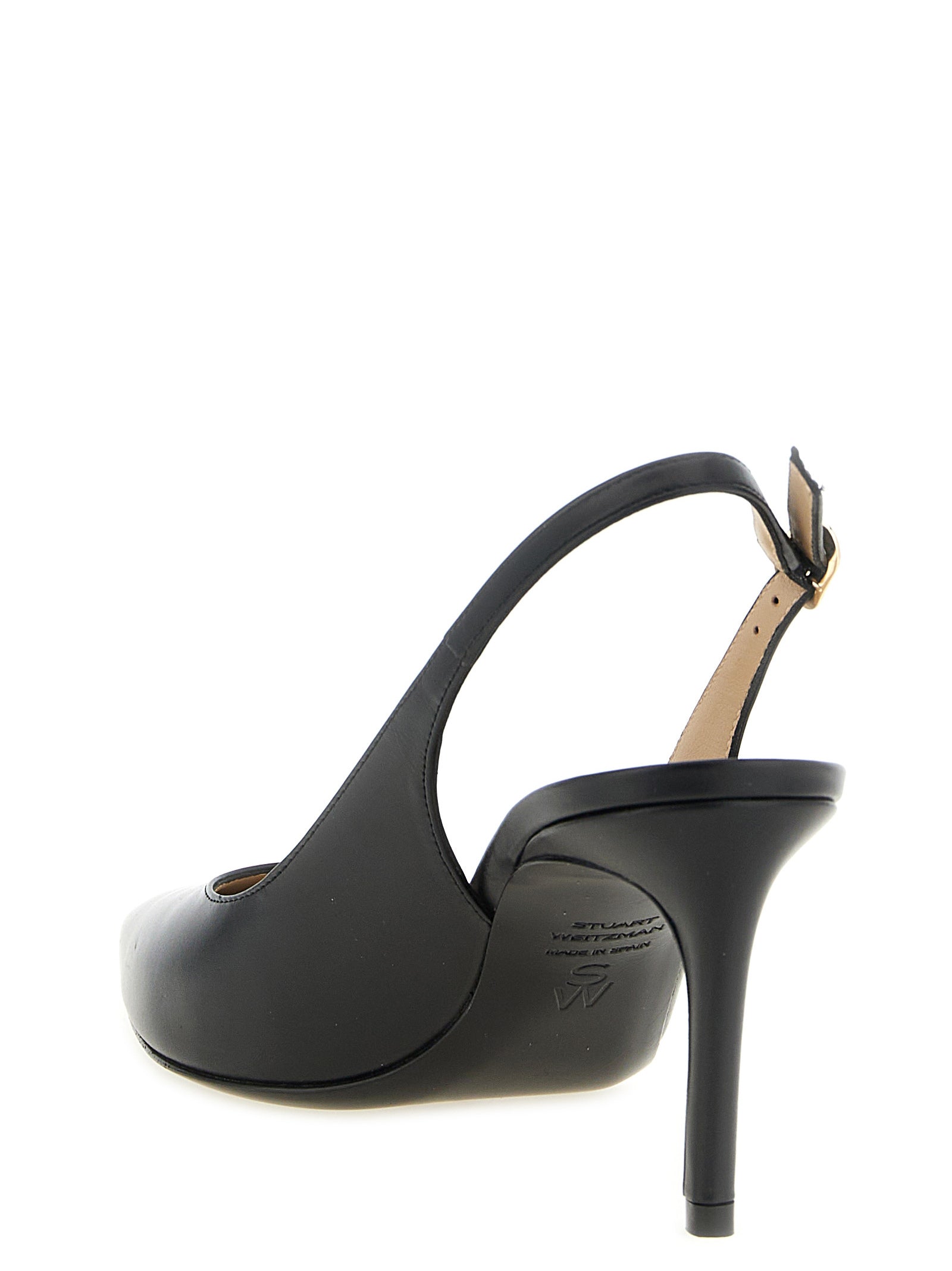 Stuart Power slingback Black Calfskin Leather (bos Taurus) Pumps