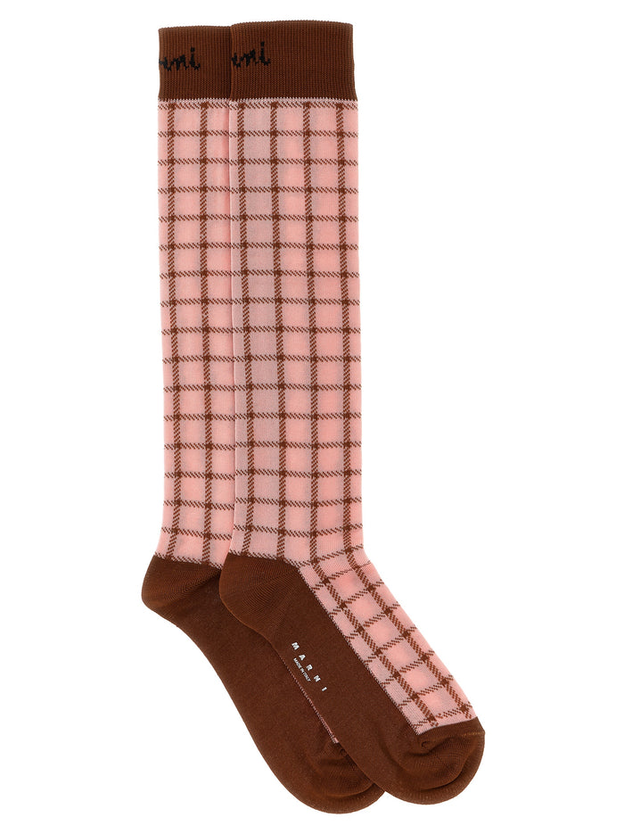 Check socks Multicolor Cotton
