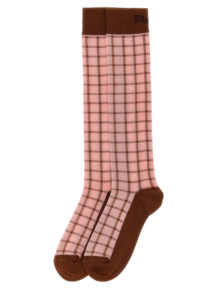 Check socks Multicolor Cotton