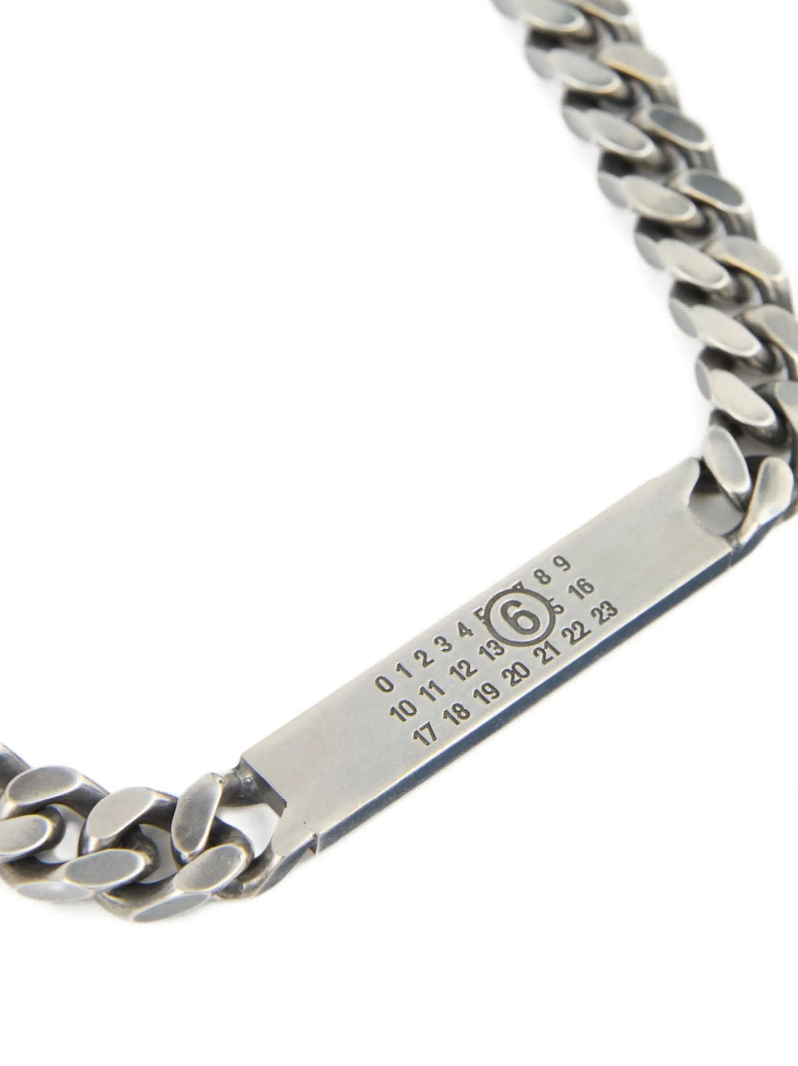 Numeric necklace Silver Brass Jewelry