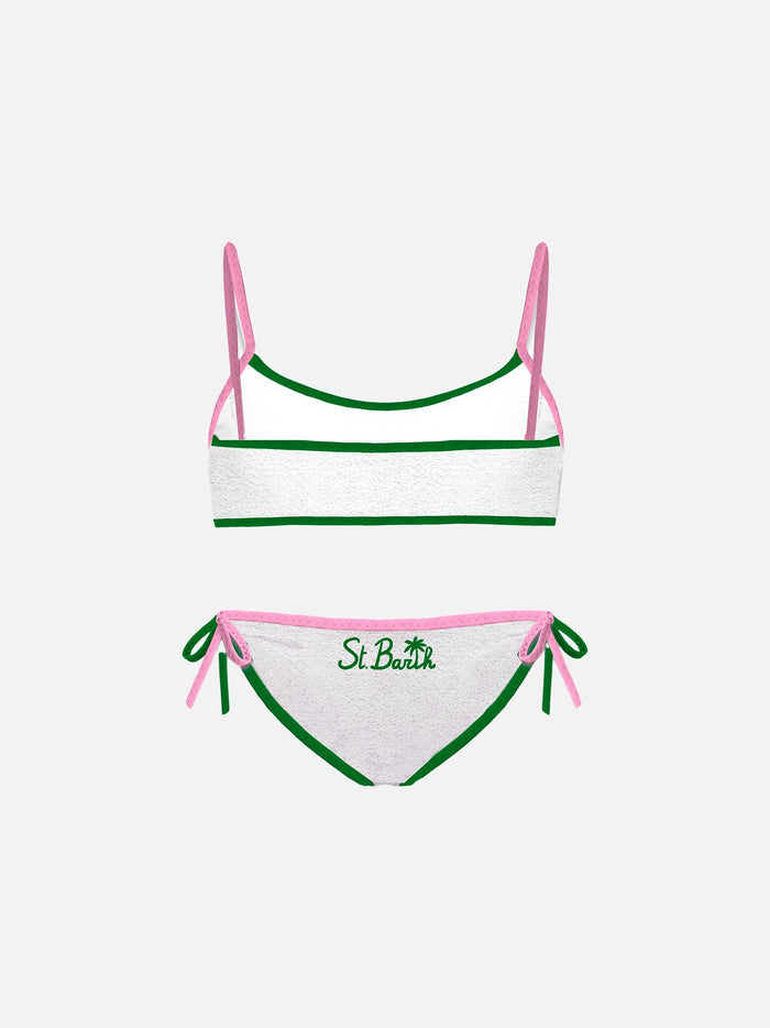 Girl Terry Bralette Bikini Pink