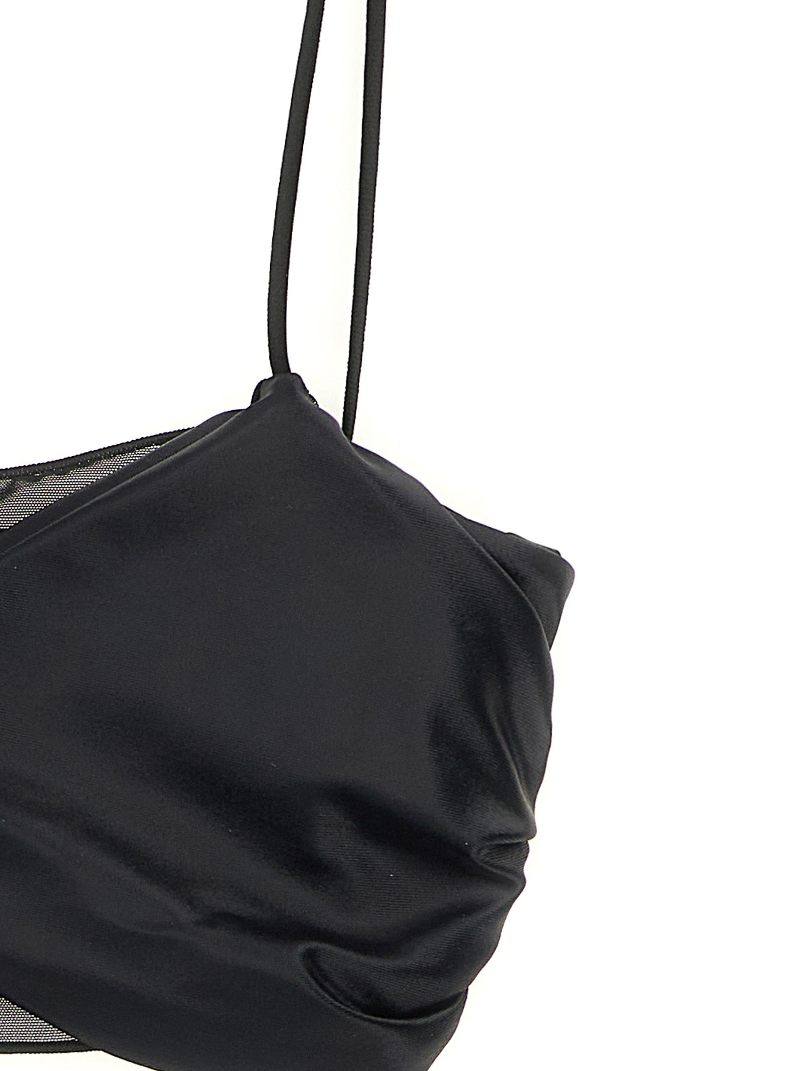 Sporty Mesh bikini Black Polyester Beachwear