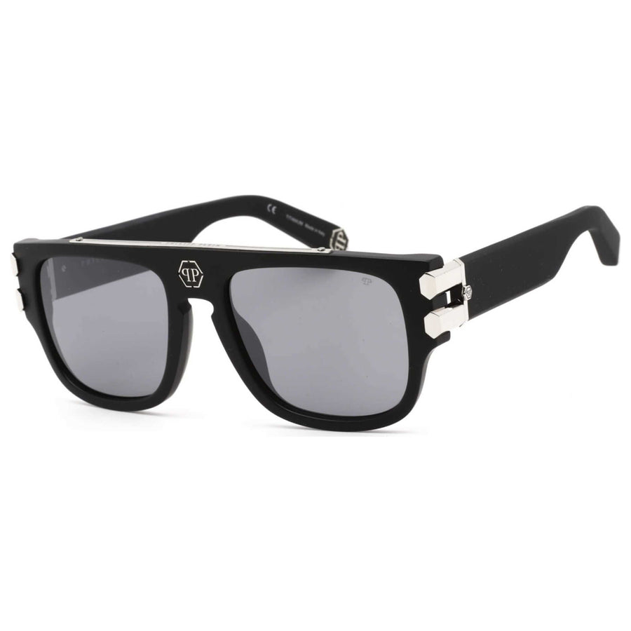 Preloved - Philipp Plein Mens 55mm Matte Sandblasted Black Sunglasses Spp011v703x One Color