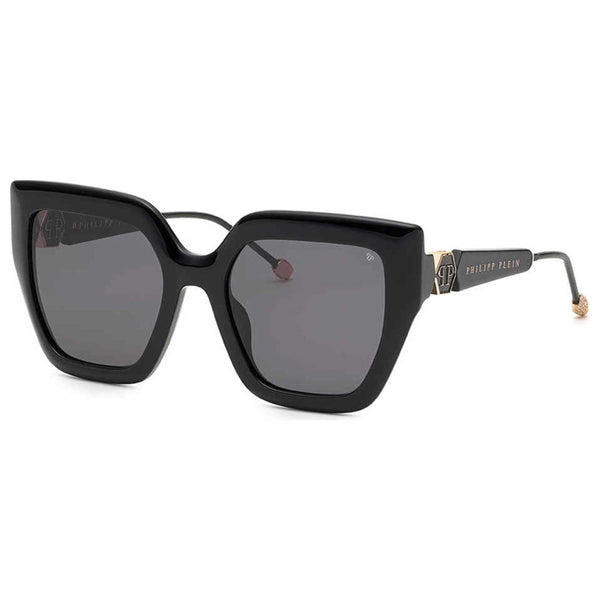 Preloved - Philipp Plein Womens 53mm Shiny Black Sunglasses Spp064s0700 One Color